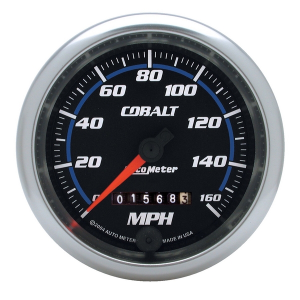 3-3/8" SPEEDOMETER, 0-160 MPH, COBALT